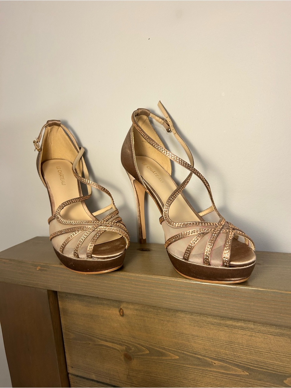 Le Chateau Rose Gold Heels
